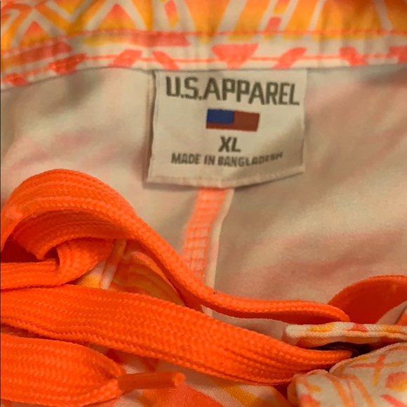 US Apparel swim shorts Aztec print front lace up - Picture 6 of 7